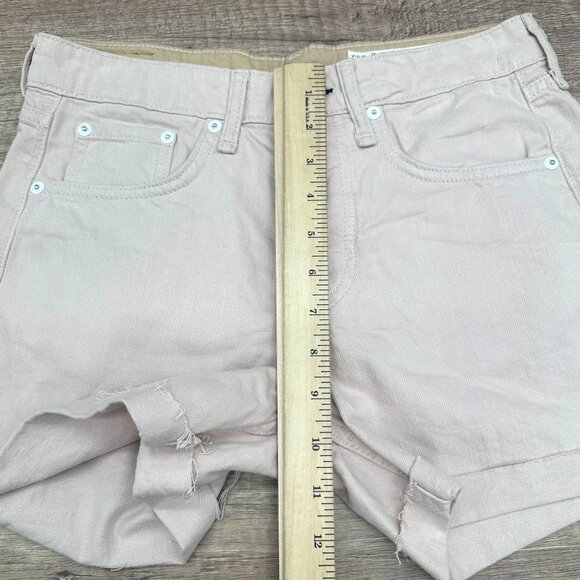 Rag & Bone Shorts Womens 24 Pink Denim Rosa Mid-Rise Relaxed Through Hip & Thigh - Picture 6 of 12